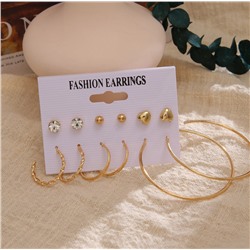 Набор сережек 6 пар (L1-10-38)