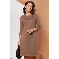 Платье замшевое коричневое