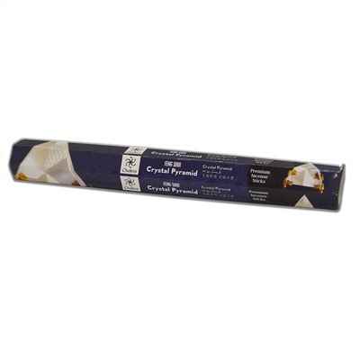 Chakra Feng Shui CRYSTAL PYRAMID Premium Incense Sticks, Zed Black (Чакра Фэн Шуй КРИСТАЛЬНАЯ ПИРАМИДА премиум благовония палочки, Зед Блэк), уп. 20 палочек.