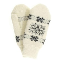Варежки женские "Снежинка со звездами" КРУГ 3434-1