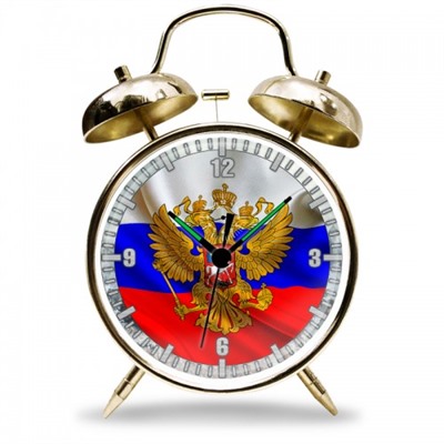 Будильник механический "Герб России"