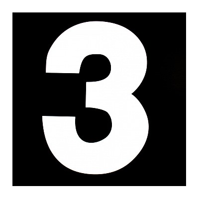 Трафарет для торта "Цифра 3", высота 25 см
