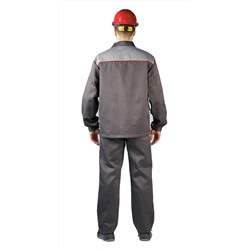 Костюм мужской "Дамаск" летний Т.СЕРЫЙ/СВ.СЕРЫЙ/КРАСНЫЙ