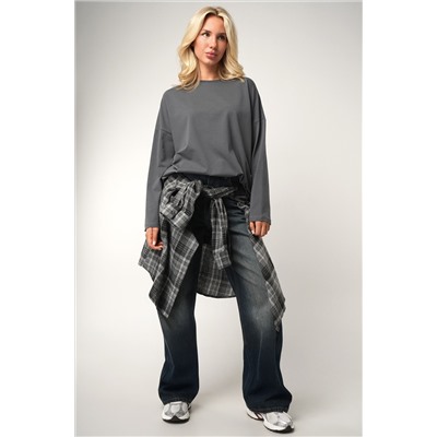 Женский лонгслив оверсайз Happyfox