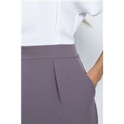 Платье Юстина (бело-серое) П11312