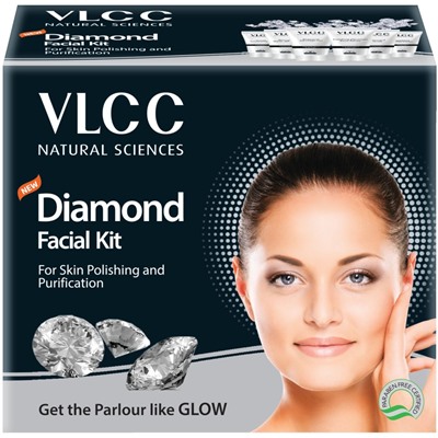 DIAMOND FACIAL KIT, Brighter & Younger Skin, VLCC (БРИЛЛИАНТ набор - Светлая и молодая кожа), 60 г. (6x10 г.)