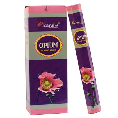 Aromatika OPIUM Incense Sticks (ОПИУМ ароматические палочки, Ароматика), шестигранник, 20 г.