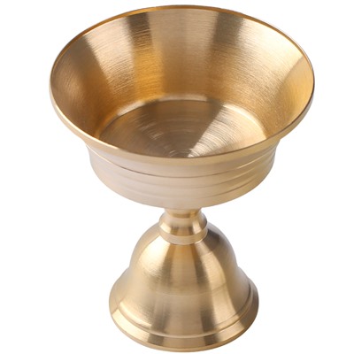 Лампадка ФИГУРНАЯ (латунь, высота 6,2 см., диаметр чаши 5,6 см.), 1 шт.