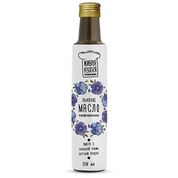 Живая кухня. Масло льняное нерафинированное, 250мл К 2208