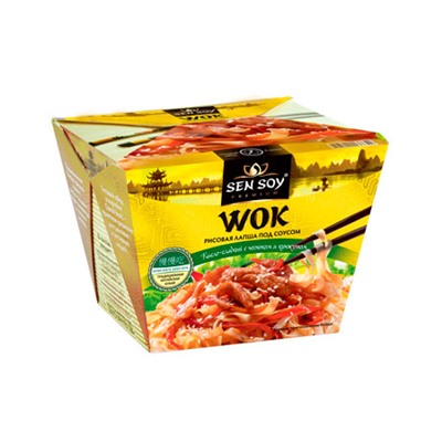 СЭНСОЙ Рисовая лапша под китайским соусом WOK 125г
