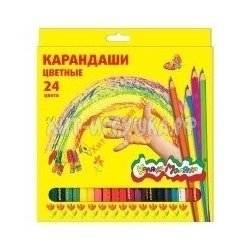 Карандаши  цветные мягкие 24 цв. шестигран. Каляка-Маляка ККМ24, ККМ24