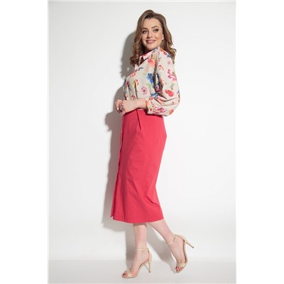 Michel chic 2055 розовый+цветы, Платье