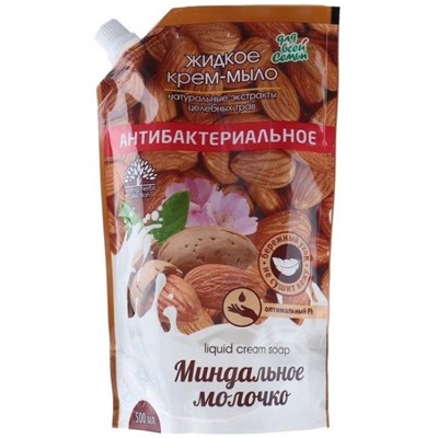 Жидкое мыло 0,5л Миндальное молочко ДОЙ-ПАК Для всей семьи