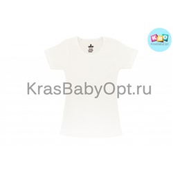 Футболка белая рибана для девочки