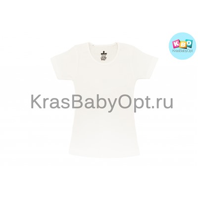 Футболка белая рибана для девочки