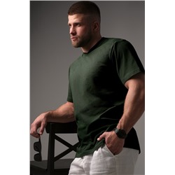 Мужская футболка больших размеров c V-вырезом Happyfox