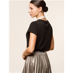 Футболка из облегченного хлопкового полотна с эластаном