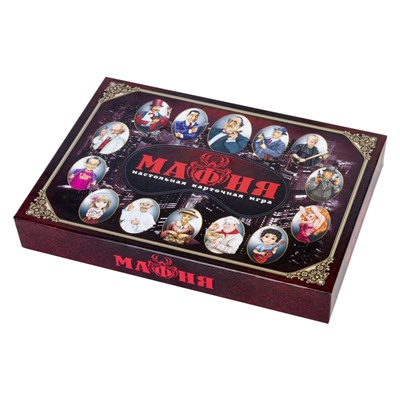 Карточная игра «Мафия» с масками в коробке
