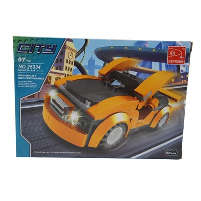 Конструктор City 97дет. Машина 18*13см  / коробка 25334