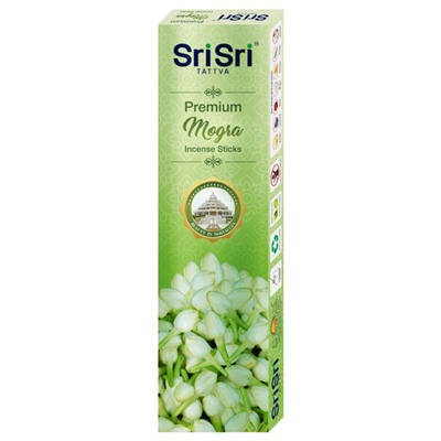 Premium MOGRA Incense Sticks, Sri Sri Tattva (Премиум МОГРА благовония, Шри Шри Таттва), 100 г.