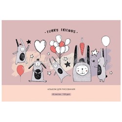 Альбом 40 л. на скрепке "Funny friends" в ассортименте BG АР4ск40 10965, АР4ск40 10965