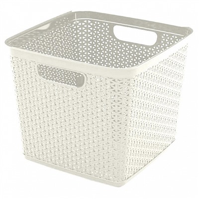 Корзина для хранения Keeplex Rattan 21 л, 29,5×29,5×27,5 см квадратная KL130410048 белое облако