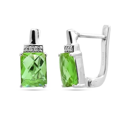 Серьги из серебра султанит, Харден