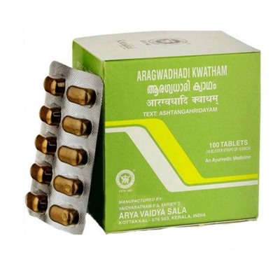 ARAGWADHADI KWATHAM, Kottakkal Ayurveda (АРАГВАДХАДИ КВАТХАМ, Коттаккал Аюрведа), 100 таб.