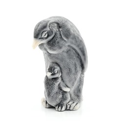 Фигурка из мраморной крошки "Пингвин с детёнышем" 50*36*65мм.