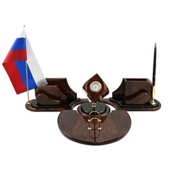 Настольный набор из обсидиана "Икар" 490*280*145мм.