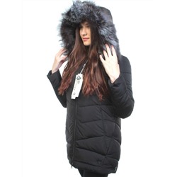 M16-98 Пальто зимнее женское (холлофайбер, натуральный мех чернобурки) размер 2XL - 50 российский