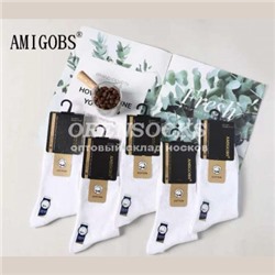 НОСКИ МУЖСКИЕ БЕЛЫЕ AMIGOBS 8231