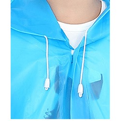 Плащ-дождевик детский (6-12 лет) Голубой