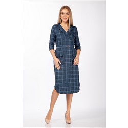 Lady Style Classic 1316 синие_тона_клетка, Платье