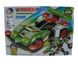 Конструктор Winner 4WD Cпортивная машина-трансформер 187дет. 29*21см / коробка 43004-3