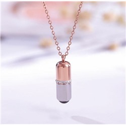 SALE! Подвеска на цепочке из ювелирной стали, "Капсула Любви", с проекцией, 1 шт.