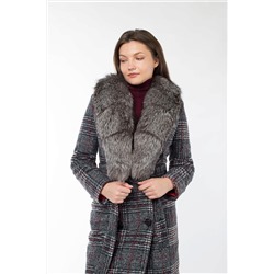 02-2928 Пальто женское утепленное (пояс)