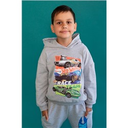 Худи 22757 Hot Wheels (Серый меланж)
