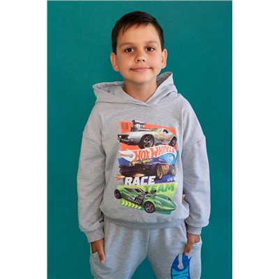 Худи 22757 Hot Wheels (Серый меланж)