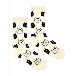 Носки р.35-40 "Niceee" Мордочки котиков