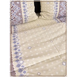 Постельное белье Шуйская бязь Крестики коричневые 8334-1