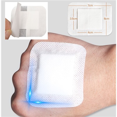 Стерильный медицинский пластырь дышащий 6*7 см.