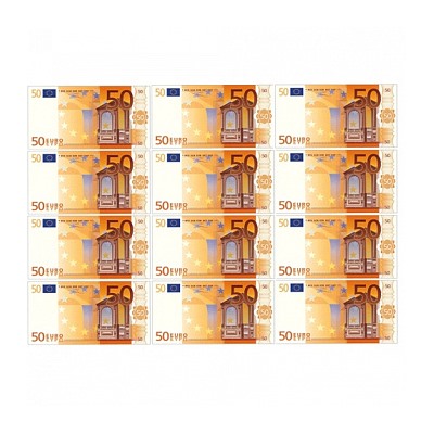 Евро малые, картинка на сахарной бумаге 20*30 см