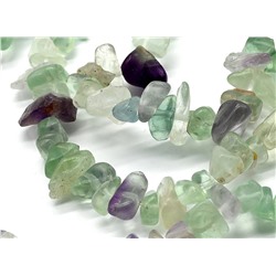 Бусы крошка 80см из флюорита на леске без замка