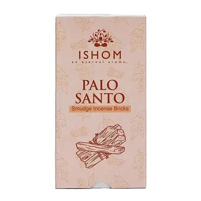 ISHOM Smudge Incense Bricks PALO SANTO, Aromatika (ИШОМ Ароматические брикеты ПАЛО САНТО, для молитвы, медитации и очищения ауры, Ароматика), 1 уп.