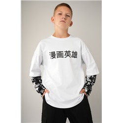 Детский лонгслив с двойным рукавом Happyfox