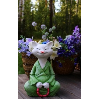 Фигурка Кот Кол Ба Сан (белый)  H32 Ф319бел