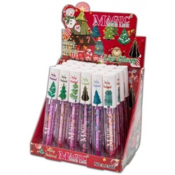 Блеск для губ проявляющийся MAGIC LIP GLOSS Елочки с блестками LС-566 (мин.6шт.) Karite