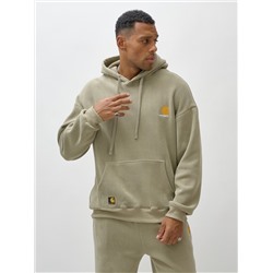 Спортивный костюм мужской демисезонный на флисе светло-зеленого цвета 323ZS