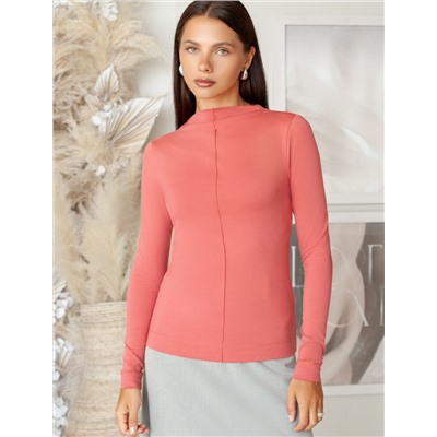 Джемпер с цельнокроеным воротом из премиального хлопка